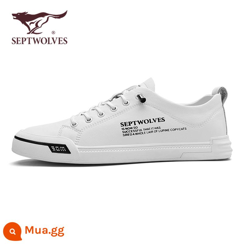 Giày Sneakers Septwolves Giày Trắng Nam Thoáng Khí Mùa Hè 2023 Mới Giày Da Nam Sneaker Nam Chính Hãng Giày Nam - Màu trắng (cỡ giày da tiêu chuẩn)