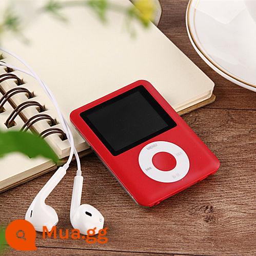 mp3 phiên bản sinh viên Máy nghe nhạc mp4 Walkman học sinh nội trú nghe bài hát p3 nhỏ học tập đặc biệt thẻ cắm ngoài - màu đỏ