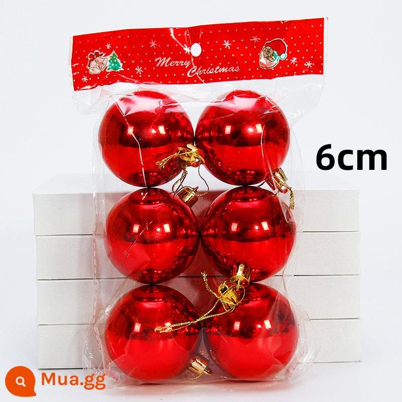 Bóng Giáng sinh rồng hổ, trang trí cây thông Noel, bóng sáng, bóng mạ điện, bóng màu, bóng treo cho trung tâm mua sắm và quán bar, bóng treo trần trang trí. - Quả cầu đèn đỏ 6cm (gói 6 quả)