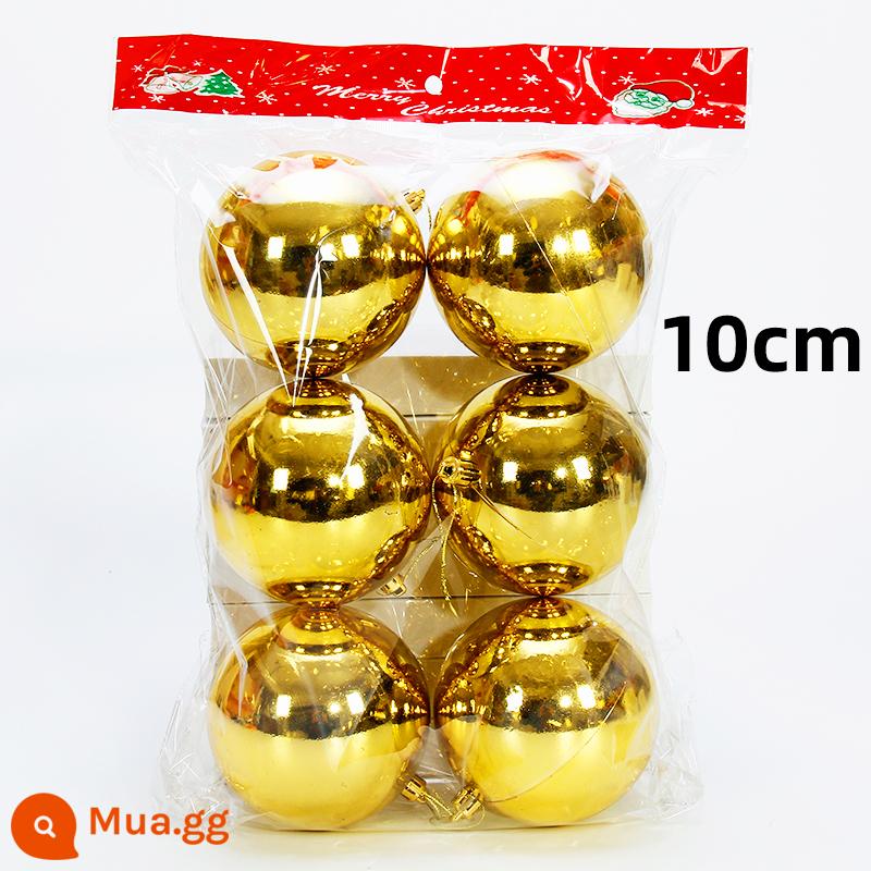 Bóng Giáng sinh rồng hổ, trang trí cây thông Noel, bóng sáng, bóng mạ điện, bóng màu, bóng treo cho trung tâm mua sắm và quán bar, bóng treo trần trang trí. - Quả cầu vàng lấp lánh 10cm (gói 6 quả)