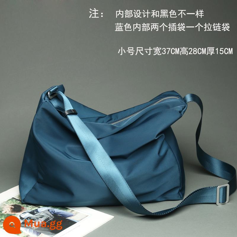 Xuanwei Túi Nam Túi Đeo Vai Túi Messenger Nam Túi Vải Bố Nylon Xu Hướng Công Suất Lớn Du Lịch Thể Thao Giải Trí - Thiết kế bên trong của kèn màu xanh khác với thiết kế bên trong của kèn màu đen, vui lòng chú ý đến hình ảnh và mô tả văn bản.