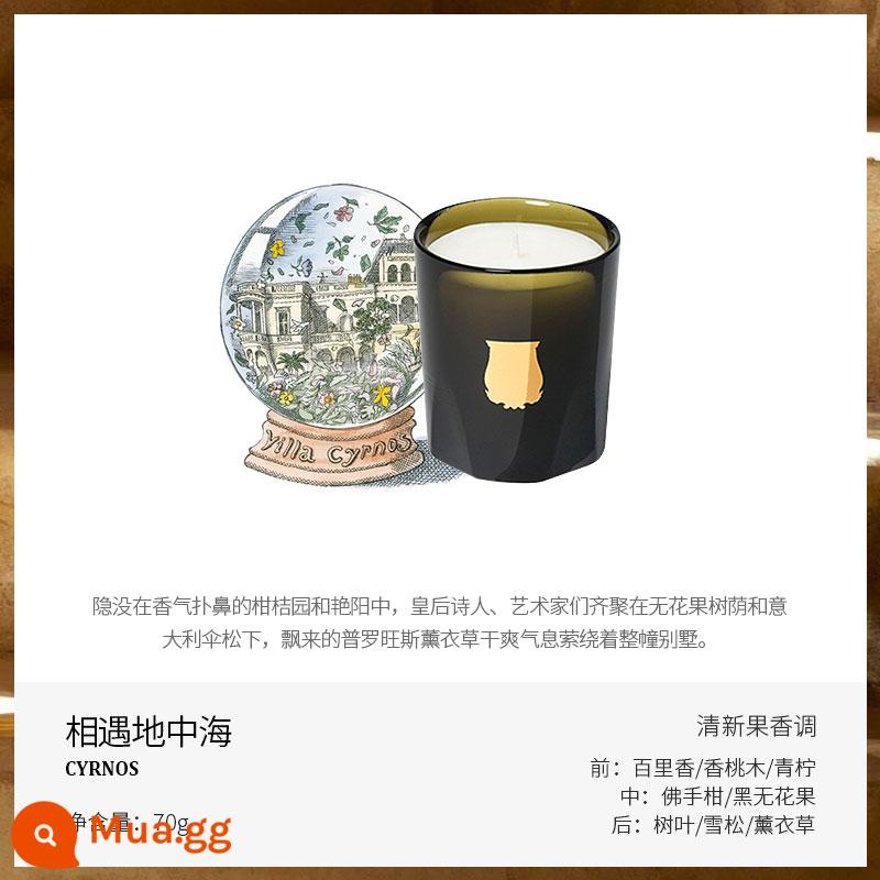 Cire Trudon Giáng Sinh Pháp nến thơm làm dịu tinh dầu hỗ trợ giấc ngủ hương thơm đám cưới sinh nhật Quà Tặng Năm Mới - Gặp Địa Trung Hải 70g