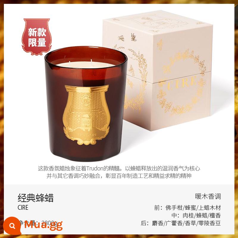 Cire Trudon Giáng Sinh Pháp nến thơm làm dịu tinh dầu hỗ trợ giấc ngủ hương thơm đám cưới sinh nhật Quà Tặng Năm Mới - Sáp ong cổ điển 2800g