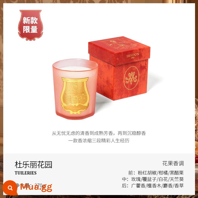 Cire Trudon Giáng Sinh Pháp nến thơm làm dịu tinh dầu hỗ trợ giấc ngủ hương thơm đám cưới sinh nhật Quà Tặng Năm Mới - Vườn Tuileries 270g