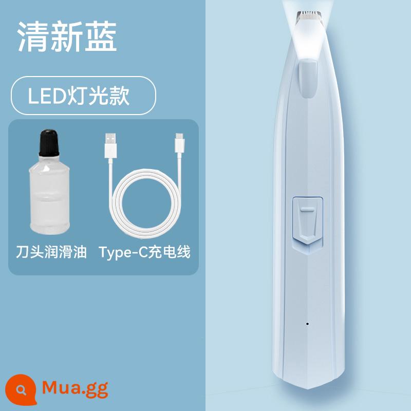 Máy Cạo Lông Chân Cho Thú Cưng Chó Mèo Máy Cạo Râu Đặc Biệt Fader Electric Clipper Electric Câm Cat Claw Móng Chân Hiện Vật - [Mẫu sạc LED] Màu xanh tươi