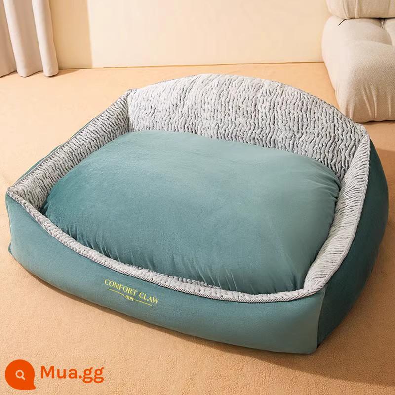 Chó Cũi Mùa Đông Ấm Giường Cho Chó Chó Lớn Có Thể Giặt Được Mùa Đông Thú Cưng Ghế Sofa Tất Cả Các Mùa Đa Năng Hưu Vàng Chó thảm - Tựa lưng nhung lông màu sáng