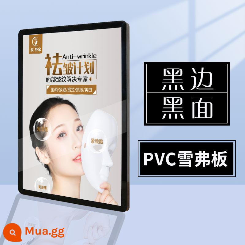 Khung quảng cáo thang máy khung áp phích từ tính khung bảng hiển thị hợp kim nhôm a3 khung ảnh quảng cáo acrylic a4 khung ảnh treo tường - Mô hình PVC viền đen và bề mặt đen