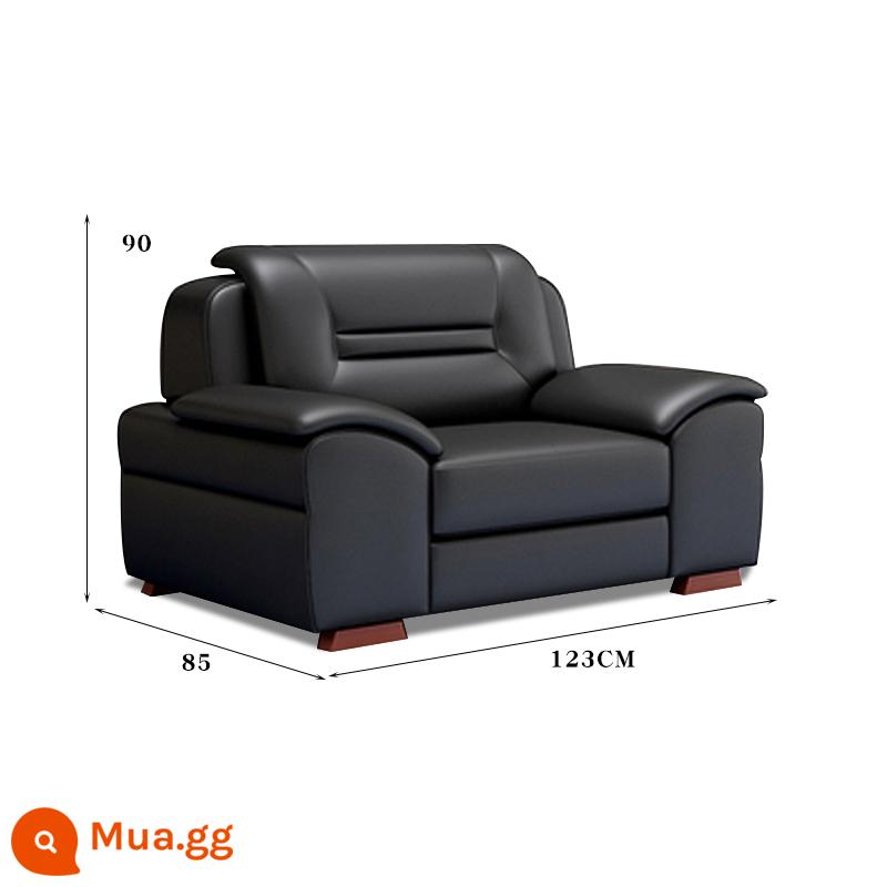 Văn phòng da nghi ngờ hiện đại ba người dùng bàn cà phê phòng tiếp tân phòng ngủ sofa Ăn ghế sofa - Xipi-no gỗ gụ 1 người màu đen