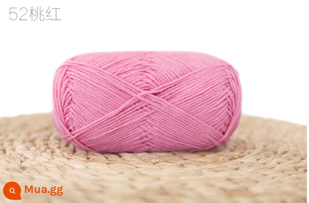 Xue Feier búp bê dễ thương 4 sợi sữa sợi cotton handmade DIY dệt kim móc búp bê sợi cotton bé len bóng bé - dưa hấu đỏ 52