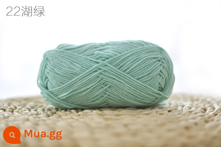 Xue Feier búp bê dễ thương 4 sợi sữa sợi cotton handmade DIY dệt kim móc búp bê sợi cotton bé len bóng bé - 22 hồ xanh