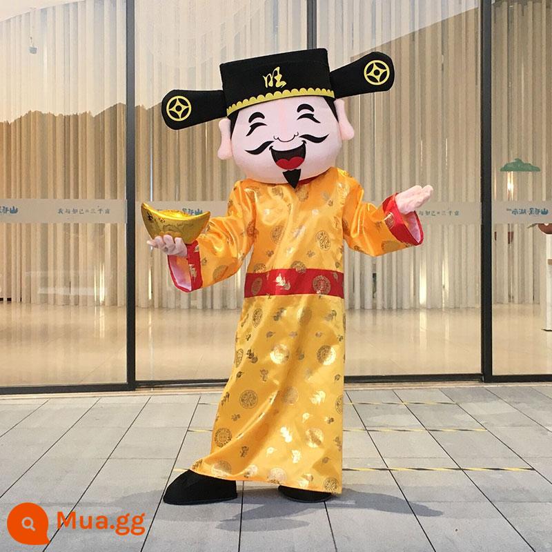 Năm của bộ quần áo múa rối phim hoạt hình thỏ Masro Mascot Hoạt động thủ đô năm mới Thần năm mới Thỏ tùy chỉnh Đạo cụ quần áo Doll - Thần tài vàng—Chữ "Wang"