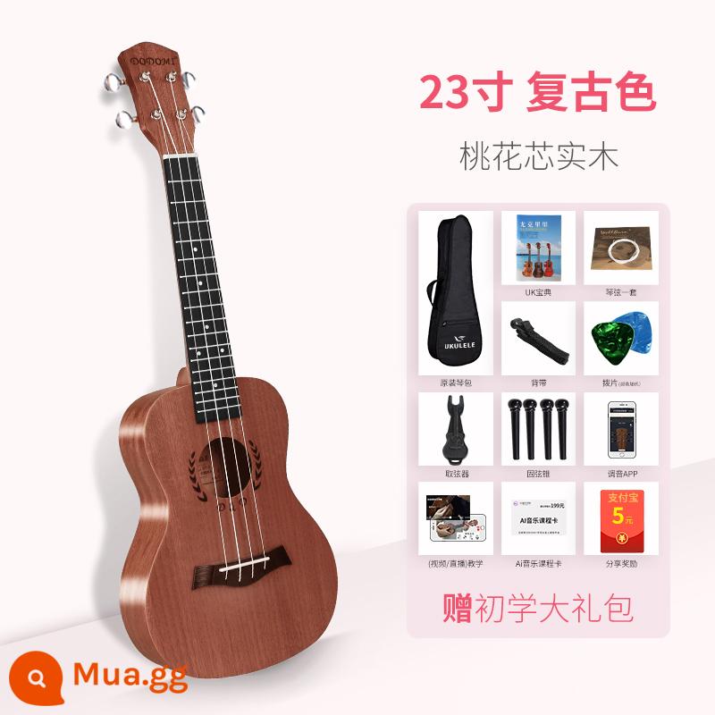 Dodomi veneer đàn ukulele nữ người mới bắt đầu mục người lớn đàn guitar nhỏ nam trẻ em 23 inch 26 đàn ukulele - Người mới bắt đầu màu retro 23 inch