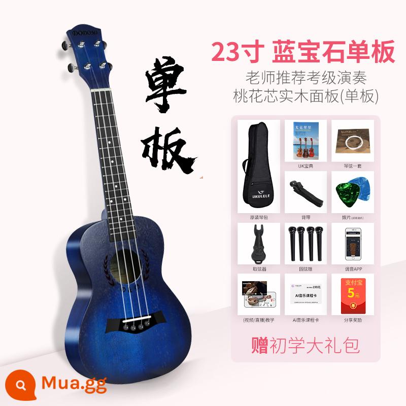 Dodomi veneer đàn ukulele nữ người mới bắt đầu mục người lớn đàn guitar nhỏ nam trẻ em 23 inch 26 đàn ukulele - [Tóc Thẳng Nhà Máy Veneer Nâng Cấp] Màu Xanh Sapphire 23 Inch