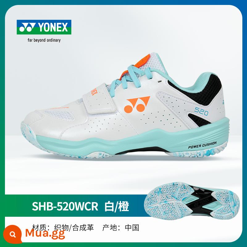 Giày cầu lông nữ chính hãng YONEX Giày cầu lông Yonex giày nữ giày thể thao yy thoáng khí chống trượt - 520w trắng cam (rộng cuối cùng)