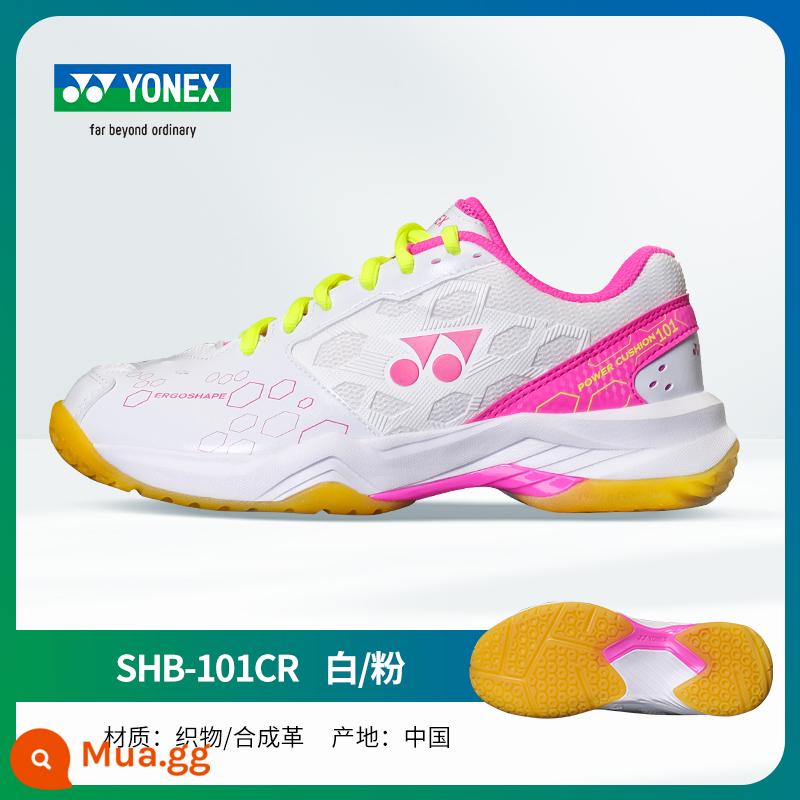 Giày cầu lông nữ chính hãng YONEX Giày cầu lông Yonex giày nữ giày thể thao yy thoáng khí chống trượt - 101CR trắng/hồng