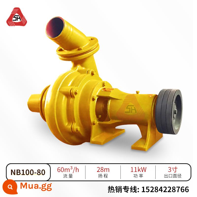 Máy bơm cát ngang chịu mài mòn nhỏ Máy bơm cát đáy sông loại bỏ bùn điện động cơ diesel 3 inch 4 inch 8 bùn tự mồi hộ gia đình 6 - Đầu áp đơn NB80 (3 inch 28 mét)