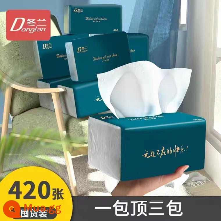 420 tờ giấy vệ sinh rút 40 gói khăn giấy hộ gia đình cỡ lớn hộp nguyên hộp khăn giấy lau mặt giấy khăn ăn giấy vệ sinh giá bình dân - Chất lượng thương hiệu lớn: 6 gói