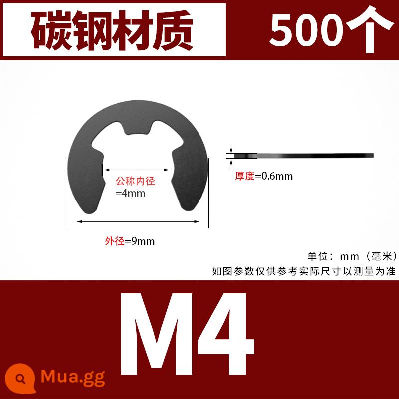 vòng tròn loại e vòng tròn Khóa loại C khóa mở bằng thép không gỉ 304 M1.2M2.5M3M4M5M6M8M10M15 - Chất liệu thép cacbon M4 [500 miếng]