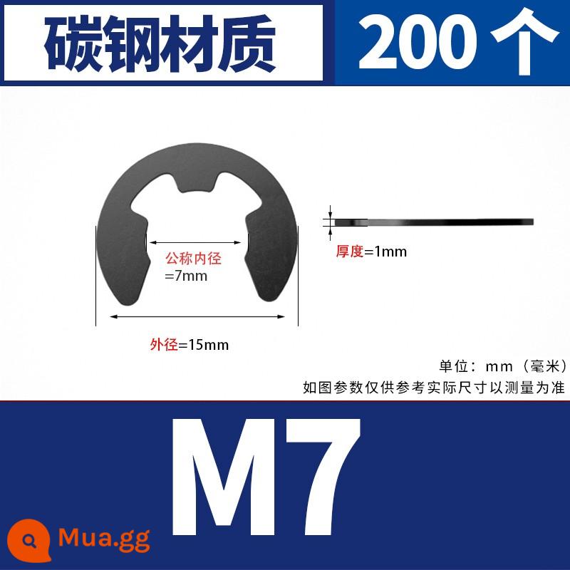 vòng tròn loại e vòng tròn Khóa loại C khóa mở bằng thép không gỉ 304 M1.2M2.5M3M4M5M6M8M10M15 - M7 [200 miếng] vật liệu thép carbon