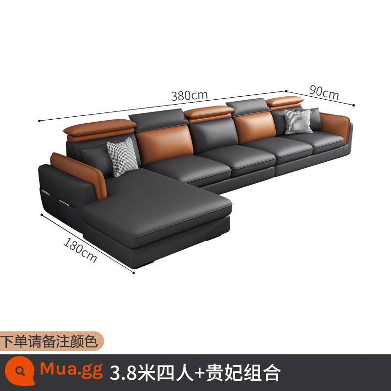 2022 công nghệ mới phổ biến sofa vải căn hộ nhỏ kết hợp hiện đại tối giản phòng khách cao su ánh sáng nội thất sang trọng - 3,8 mét cho bốn người + phi tần