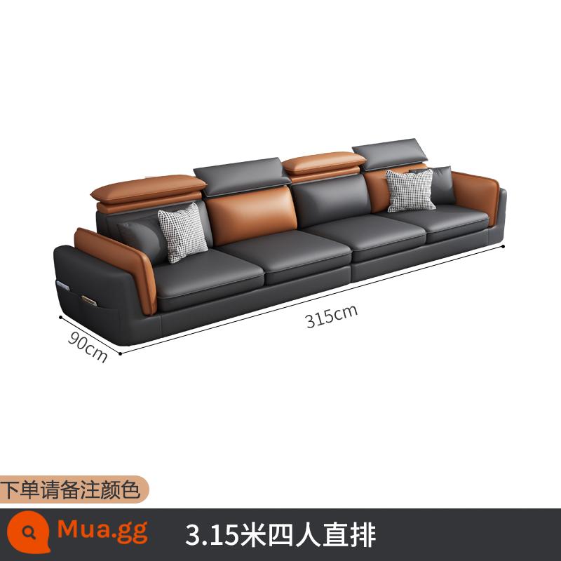 2022 công nghệ mới phổ biến sofa vải căn hộ nhỏ kết hợp hiện đại tối giản phòng khách cao su ánh sáng nội thất sang trọng - Hàng ghế 4 người dài 3,15m