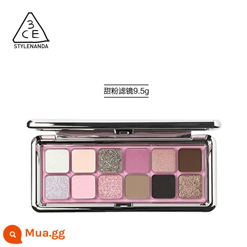 3CE/Sanxi Jade Style Eyeshadow Palette 12 Màu Phấn Mắt Đa Năng Bảng Xi Măng Chính Thức Xác Thực Trái Đất Nguyên Bản Màu Nâu - 9.5G, BỘ LỌC SÁNG TẠO, bộ lọc màu hồng ngọt ngào