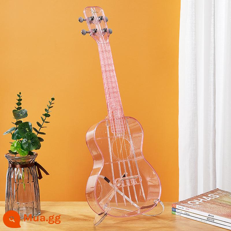 Trong suốt đàn ukulele 23 inch cega21 inch đàn ukulele nhỏ đàn guitar cô gái trẻ em người mới bắt đầu nhập nhạc cụ - Bột trong suốt + túi thông thường + quà tặng