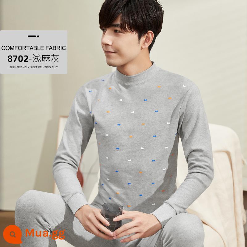 Bộ quần áo mùa thu cotton nguyên chất Ralph Lauren và quần vệ sinh dành cho thanh thiếu niên và quần áo mùa thu cho nam, áo len cotton, áo khoác sưởi mỏng - Bộ đơn (cổ giữa 158)