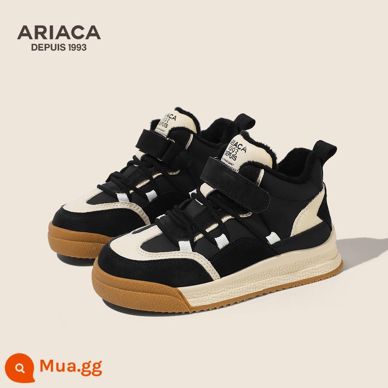 Giày Trẻ Em ARIACA 2022 Mới Thu Đông Hai Giày Sneaker Ống Cao Cho Bé Trai Bằng Cotton Plus Giày Vải Nhung Cho Bé Gái - Danh sách đen