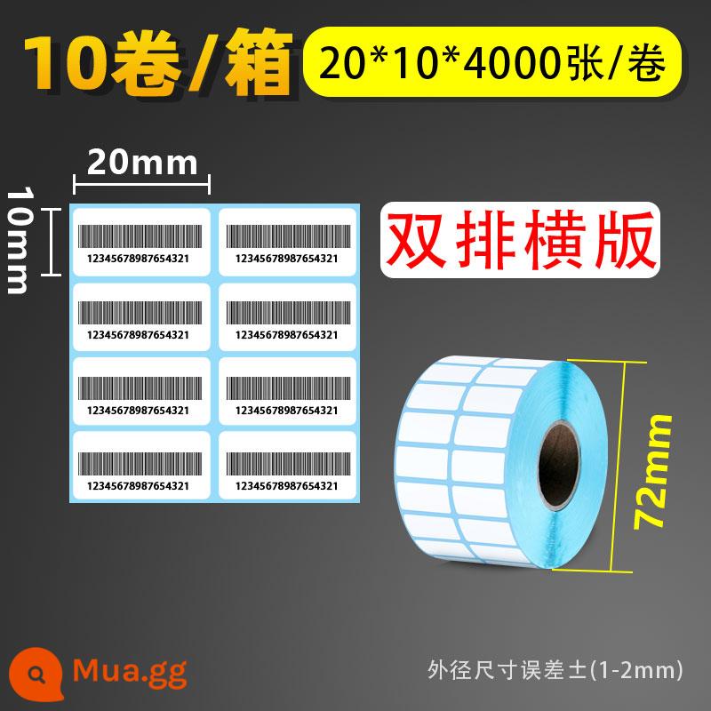 Cân điện tử siêu thị tự dính nhiệt có trọng lượng 70 60 50 40 * 30 20 hậu cần giấy photocopy nhãn dán nhãn giấy mã vạch tấm mặt điện tử thể hiện giấy giá đơn tùy chỉnh in trống không thấm nước - 20*10*4000 tờ ngang*10 tập đôi hàng