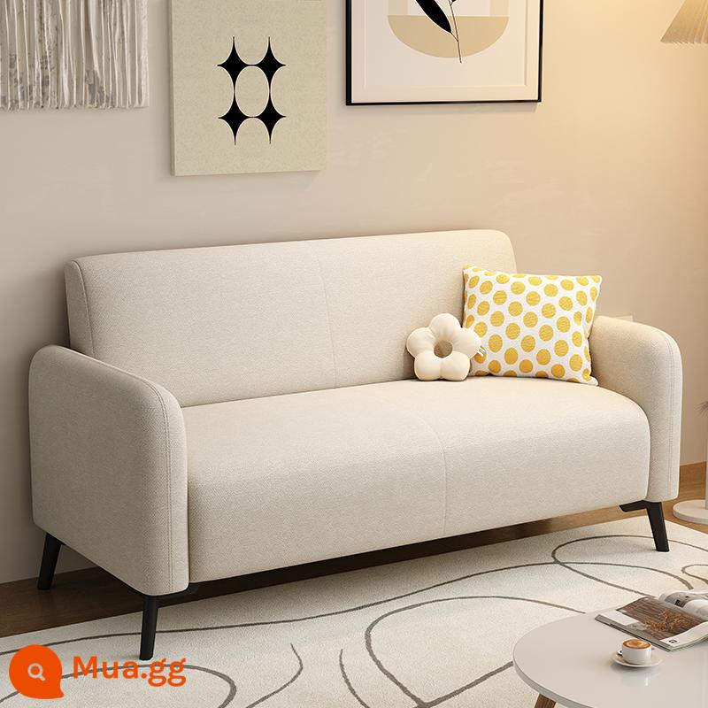 Sofa phòng khách căn hộ nhỏ nhà cho thuê phòng ngủ căn hộ phòng ban công vải đơn giản sofa lười đơn và đôi - Màu trắng nhạt [kiểu xốp]