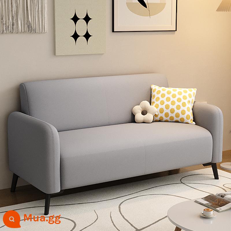 Sofa phòng khách căn hộ nhỏ nhà cho thuê phòng ngủ căn hộ phòng ban công vải đơn giản sofa lười đơn và đôi - Màu xám nhạt [kiểu xốp]