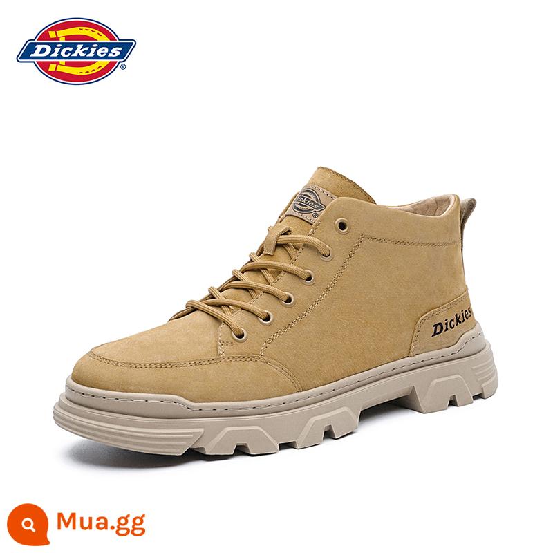 Giày bốt nam Dickies Martin giày cao nam mùa xuân giày nam mùa xuân và mùa thu giày thường nam giày thủy triều giày bốt nam ống giữa - Nâu nhạt