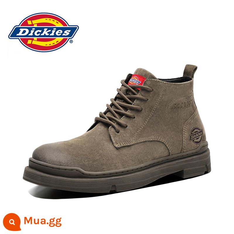 Giày bốt nam Dickies Martin giày cotton mùa đông giày tuyết nam giày da dụng cụ giày bốt nam giữa ống bốt - Con lạc đà