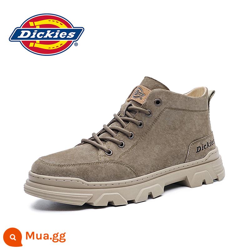 Giày bốt nam Dickies Martin giày cao nam mùa xuân giày nam mùa xuân và mùa thu giày thường nam giày thủy triều giày bốt nam ống giữa - Màu nâu