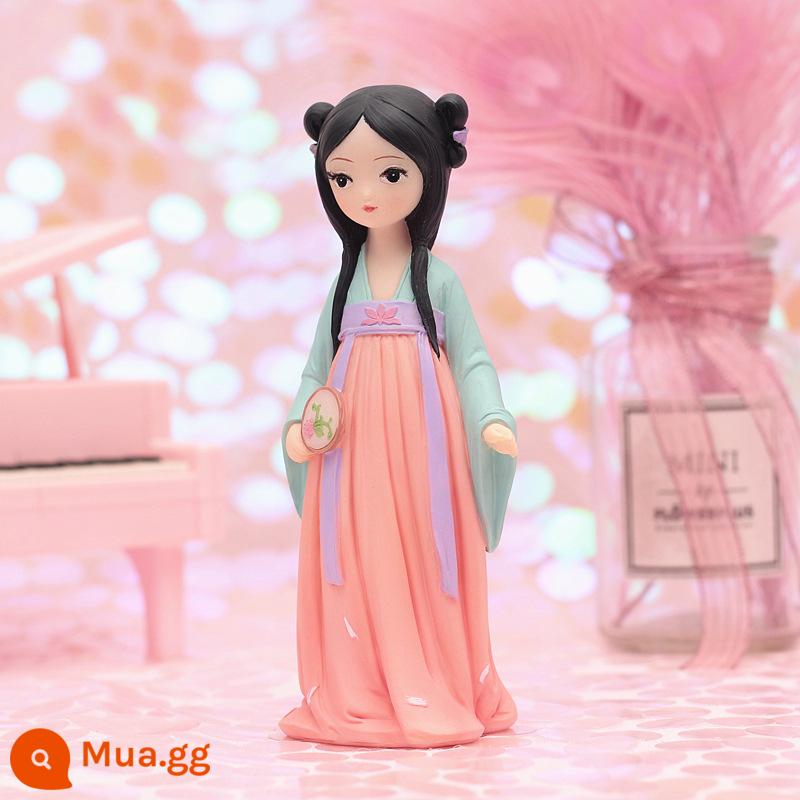 Búp bê Tử Cấm Thành Khá Gege Wenchuang Dolls Đồ trang trí Dòng Cung điện Phong cách cổ xưa Trang phục cổ đại Búp bê lụa Phong cách Trung Hoa Quà tặng nhỏ - 060-15 Chơi đùa với bướm ở công viên giải trí