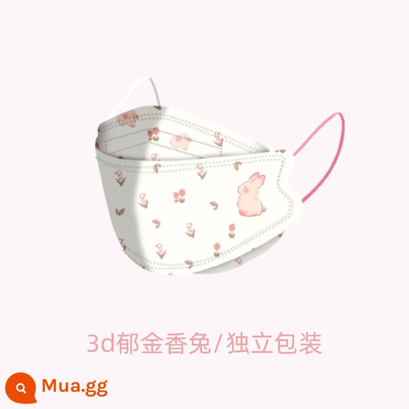 Mặt nạ năm con thỏ ba chiều 3D - 10 miếng KF94 Tulip Thỏ