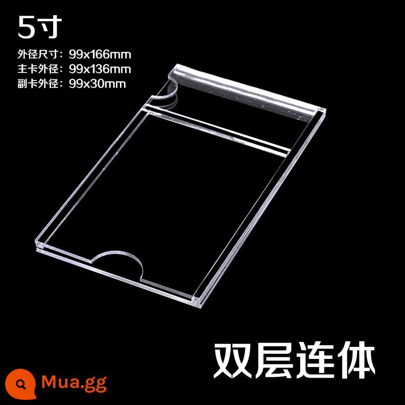 Khe cắm thẻ acrylic hai lớp Khe cắm A4 trong suốt hộp plexiglass giấy bảng hiển thị in UV tùy chỉnh được thực hiện - Áo liền quần hai lớp