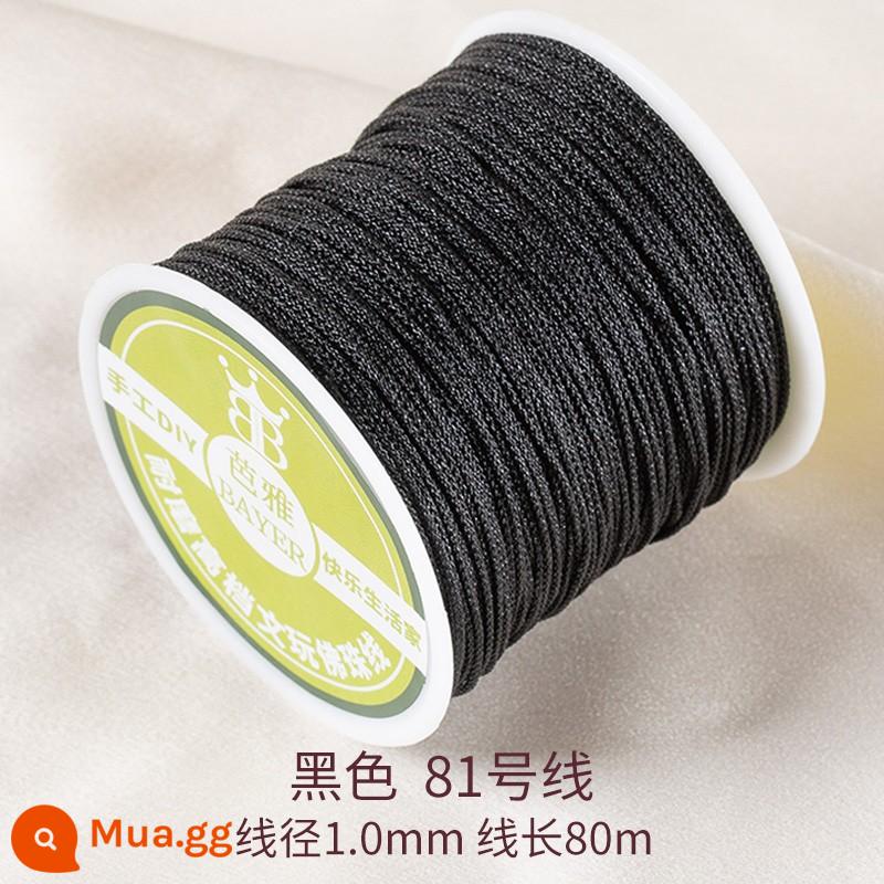 Màu đen ngọc chủ đề bện dây handmade diy hand dây mặt dây chuyền vòng cổ dây buộc chủ đề màu đen sợi dây bện chất liệu - Dây Mambo (đen) 1.0mm/khoảng 80 mét