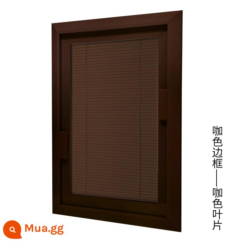 LOUVER LOUVER ALUMINUM Hợp kim được xây dựng -Trong một cửa kính bằng kính phòng trang điểm văn phòng trang điểm mở cửa rèm cửa - Khung cà phê-lá cà phê