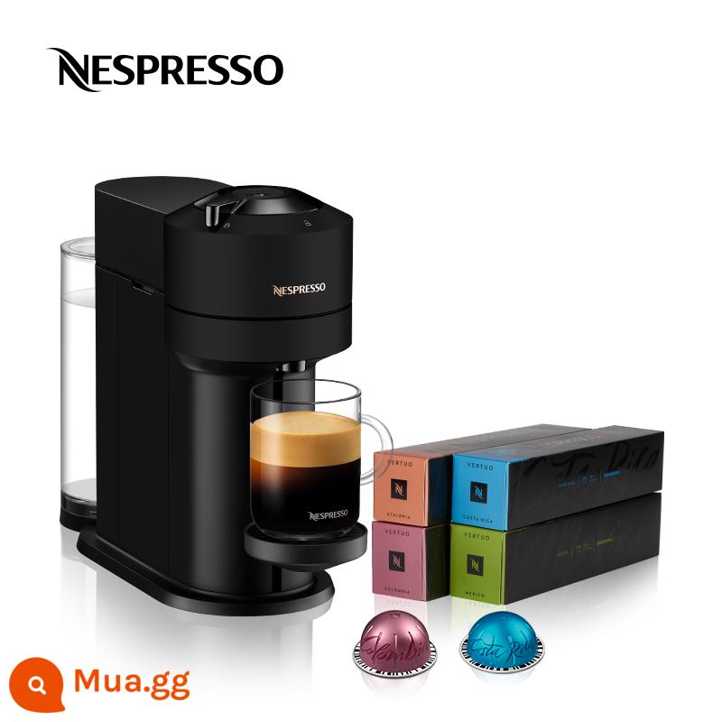 Bộ máy pha cà phê viên nén tự động NESPRESSO Vertuo Next chứa 40 viên nén do Masters sản xuất - đen