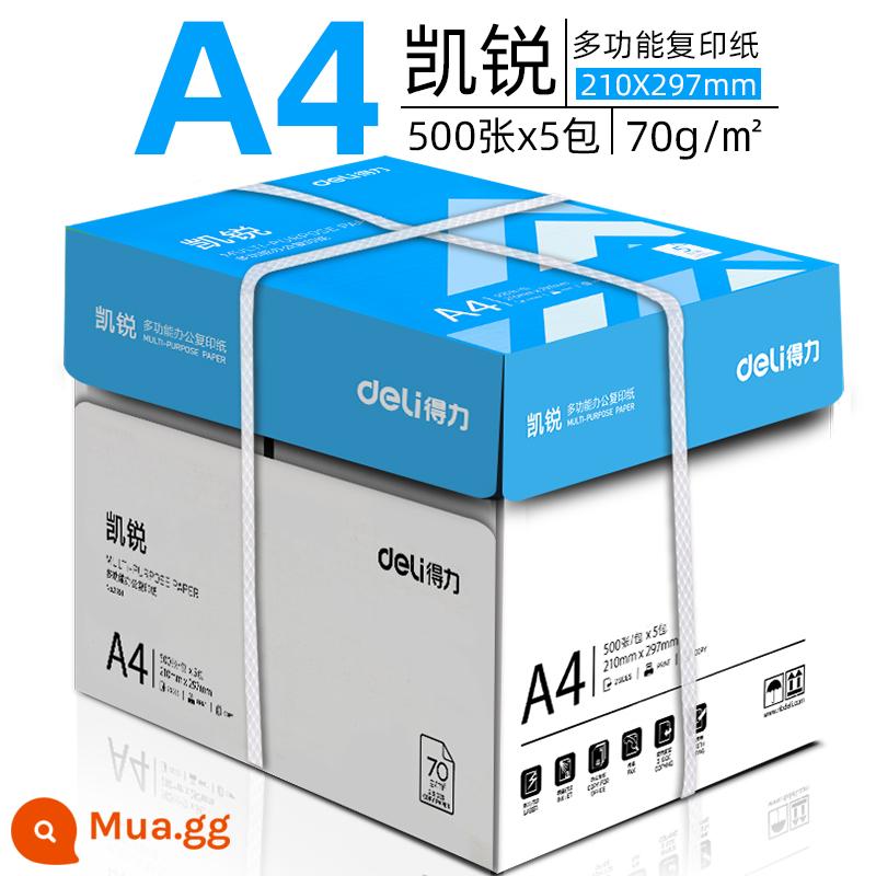 Giấy photocopy Deli Mingrui A4 giấy photocopy 70g phiên bản dày 80g một hộp đồ dùng văn phòng Giấy Jiaxuan A4 nguyên hộp 5 gói bán buôn ah 4a giấy in bốn giấy trắng giấy đặc biệt giá cả phải chăng gói miễn phí vận chuyển - [Phiên bản giới hạn sự kiện] Deli Kairui 70g, nguyên hộp 2500 tờ