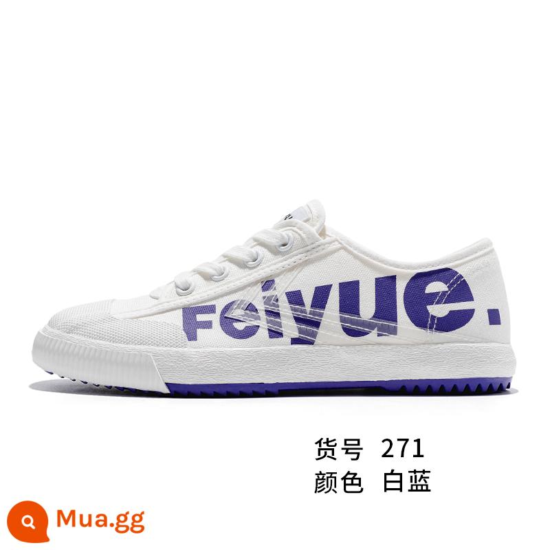 Feiyue/Giày vải nhảy nữ 2023 giày đôi mới mẫu cơ bản sản phẩm nội địa tất cả các trận đấu đường phố giày thường 271 - 271 trắng xanh