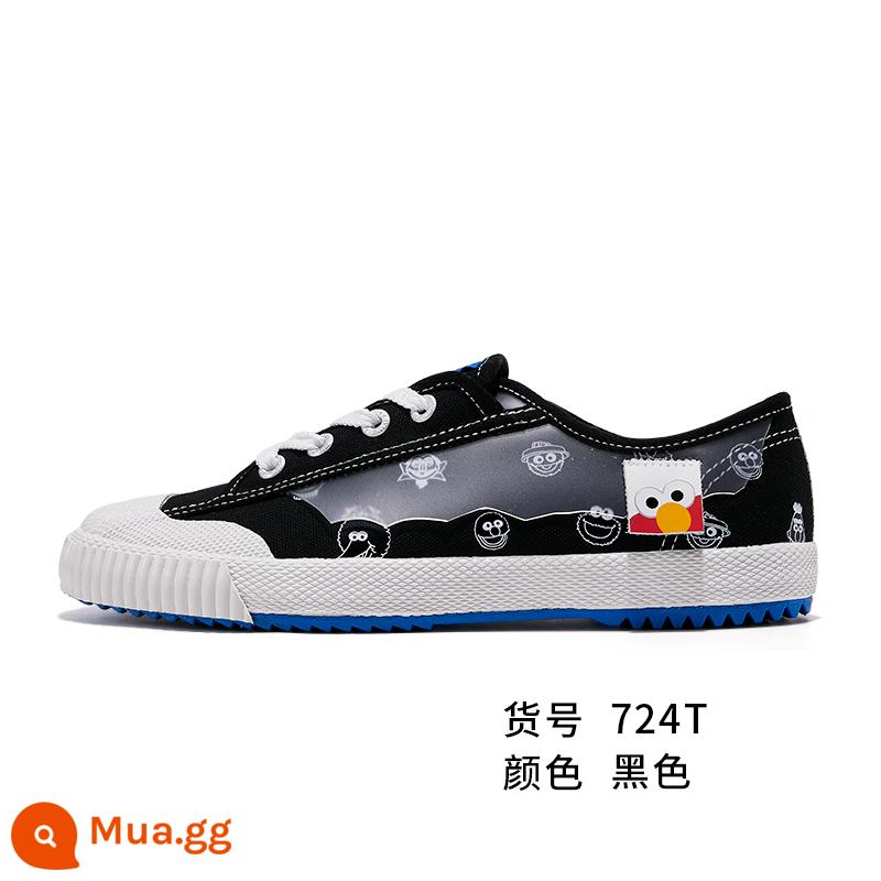 feiyue/feiyue×Sesame Street chung giày vải giày nữ mùa xuân tất cả các trận đấu giày thường 724 - đen