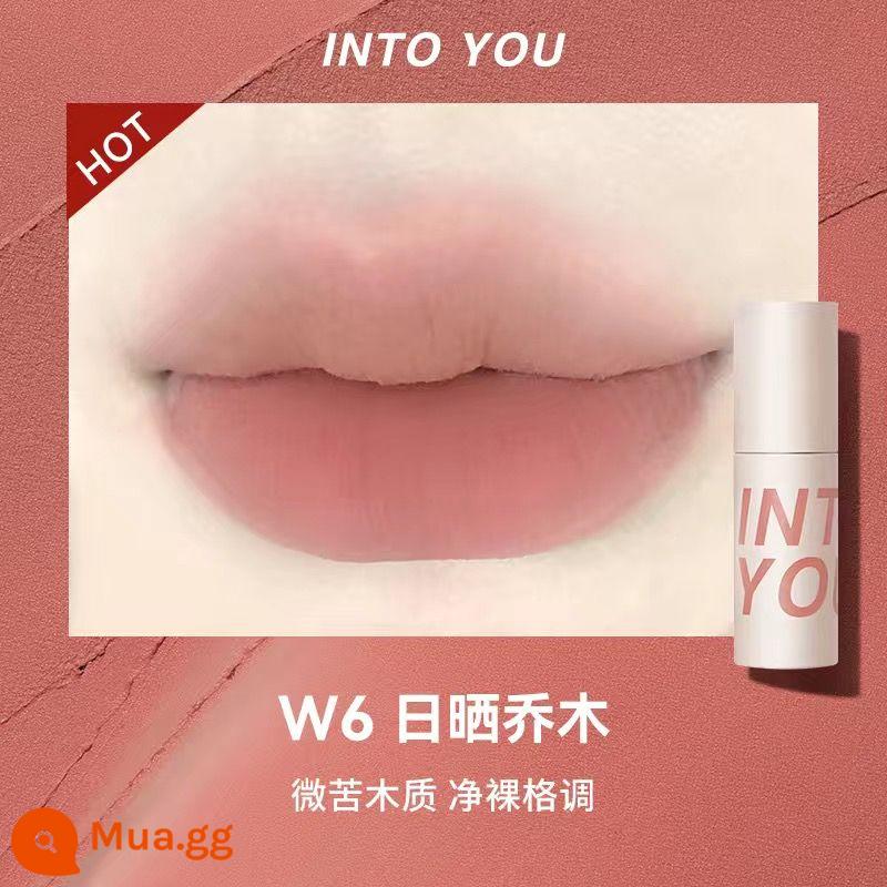 INTO YOU air lip bùn mỏng matte mềm sương nhung son môi men w6 làm trắng sinh viên vàoyouw1 - W6