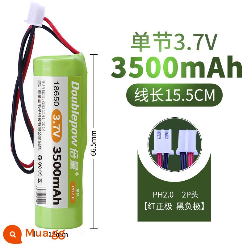 Thể tích gấp đôi 18650 pin lithium 3.7 v sạc dung lượng lớn 7.4 v máy hát âm thanh hộp đèn pha đa năng 12 v - 3.7v-3500 mA-PH [Mẫu siêu bền, dây đỏ đen chuyển được]