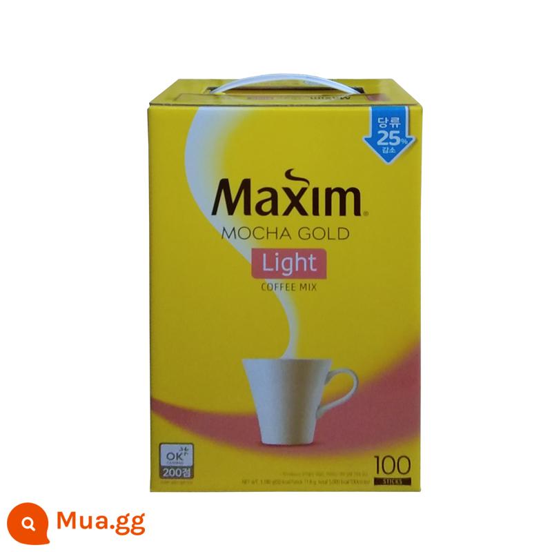 Cà phê Maxim nhập khẩu Hàn Quốc 100 gói Huang Maixin Maxim cà phê bột cà phê hòa tan Mocha ba trong một - Hộp quà tặng 100 miếng Maixin Mellow 2 trong 1