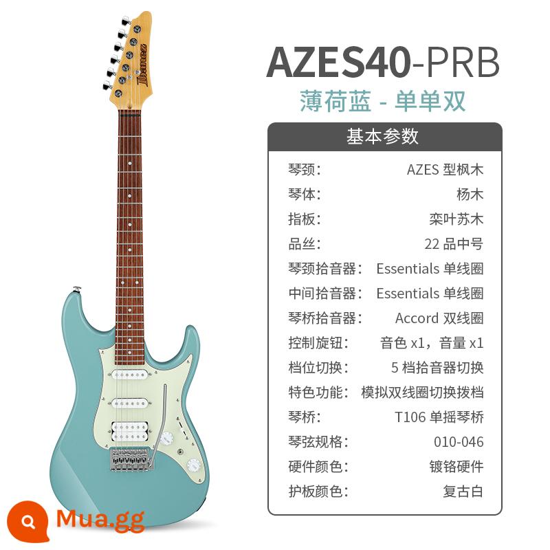 Ibanez Ibanna đàn guitar điện grx40 azes40 31 GRG lắc đơn cho người mới bắt đầu mục nâng cao - AZES40 xanh bạc hà (đơn đơn đôi/lắc đơn)