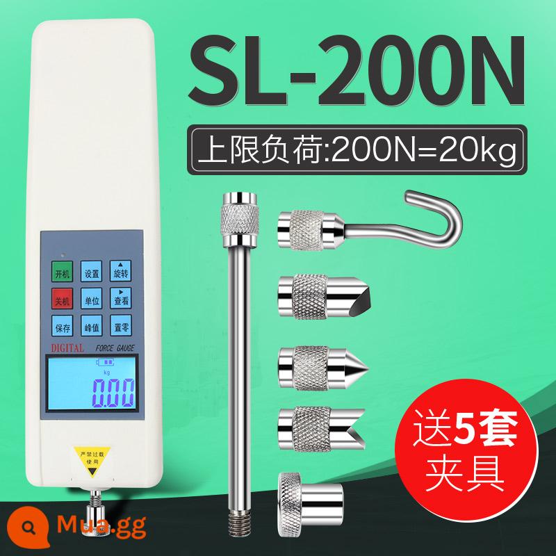 Của Nhật Bản Ba Số Lượng Con Trỏ Màn Hình Hiển Thị Kỹ Thuật Số Đẩy Kéo Đo Lực Kéo Dụng Cụ Kiểm Tra Lò Xo Lực Kế Máy Đo Áp Suất Máy Kiểm Tra - Màn hình kỹ thuật số SL-200N (20kg) có đầu ra