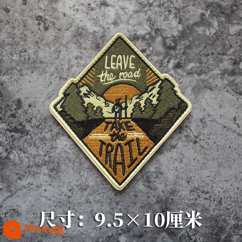 Thêu Velcro Scenic Morale Patch Phiêu lưu ngoài trời Cắm trại Traveller Keo Armband Morale Patch - tăng kim cương